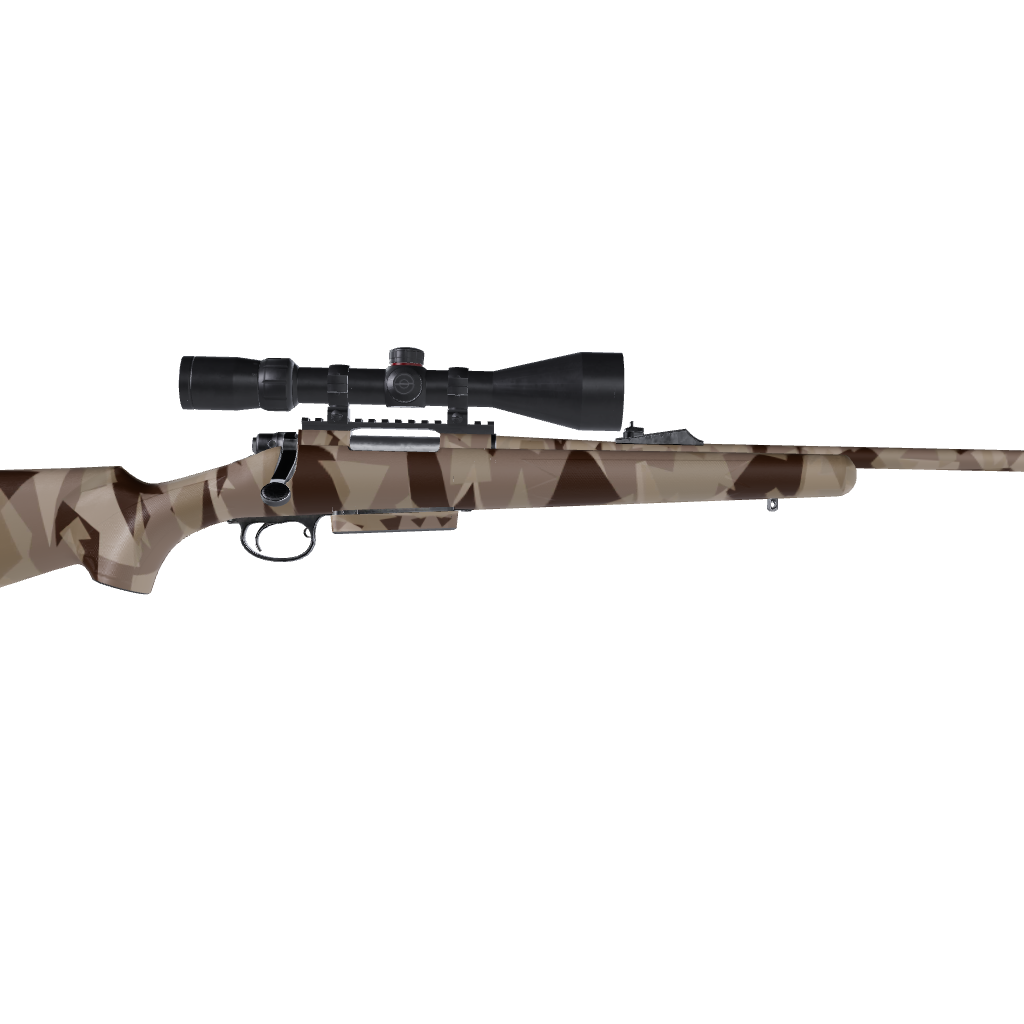 Rifle Shattered Desert Camo Gun Skin Vinyl Wrap