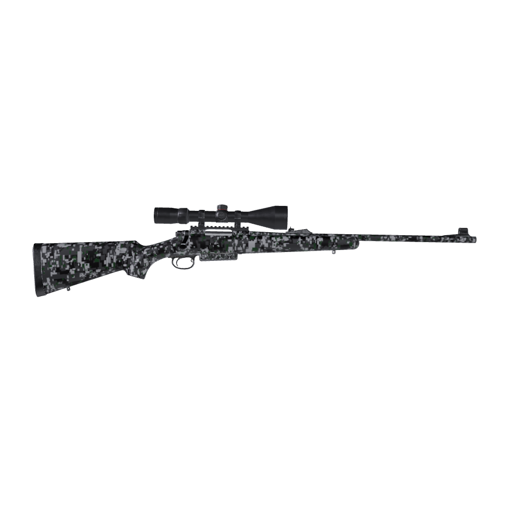 Rifle Digital Urban Green Camo Gun Skin Vinyl Wrap