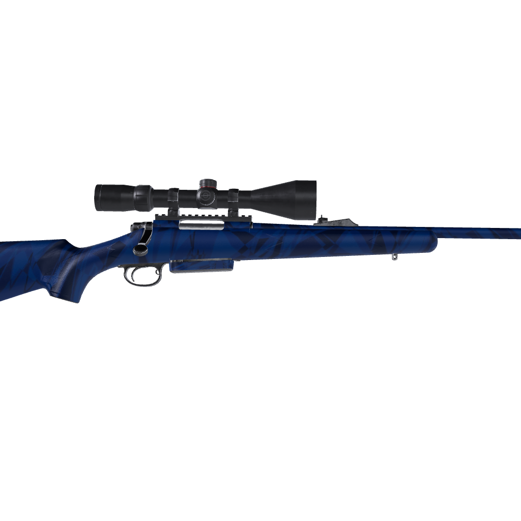 Rifle Sharp Elite Blue Camo Gun Skin Vinyl Wrap