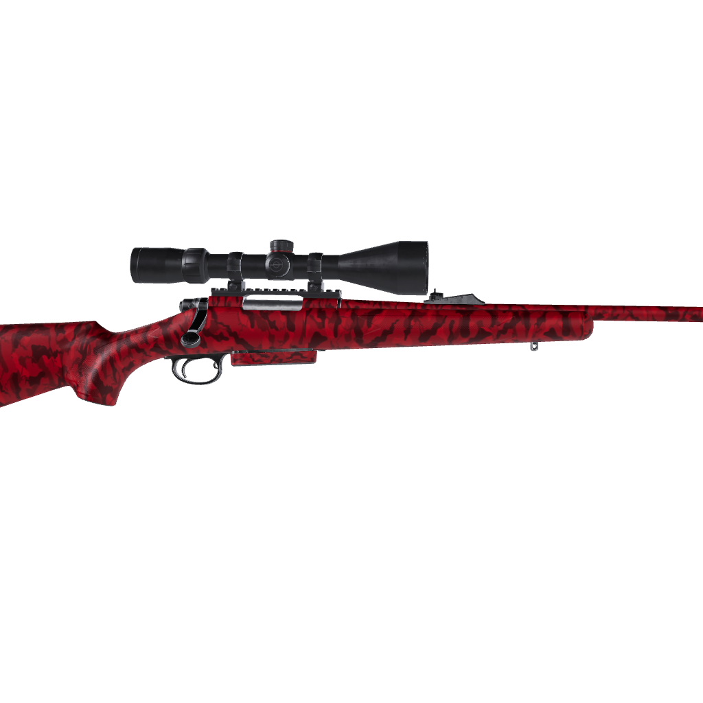 Rifle Ragged Elite Red Camo Gun Skin Vinyl Wrap