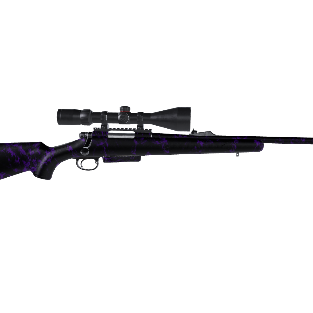 Rifle Skull Purple Gun Skin Vinyl Wrap