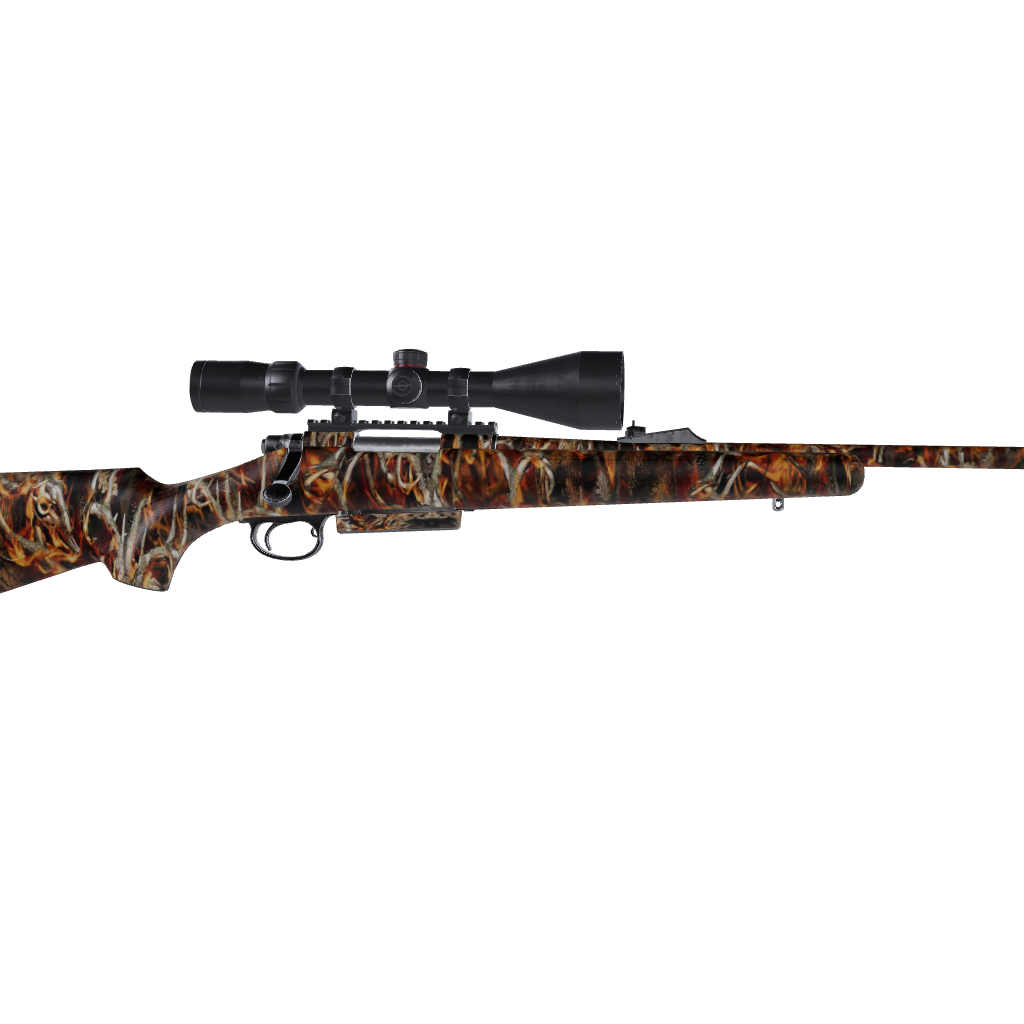 Rifle Nature Burning Buck Skull Camo Gun Skin Vinyl Wrap