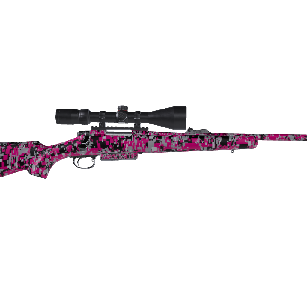 Rifle Digital Magenta Tiger Camo Gun Skin Vinyl Wrap