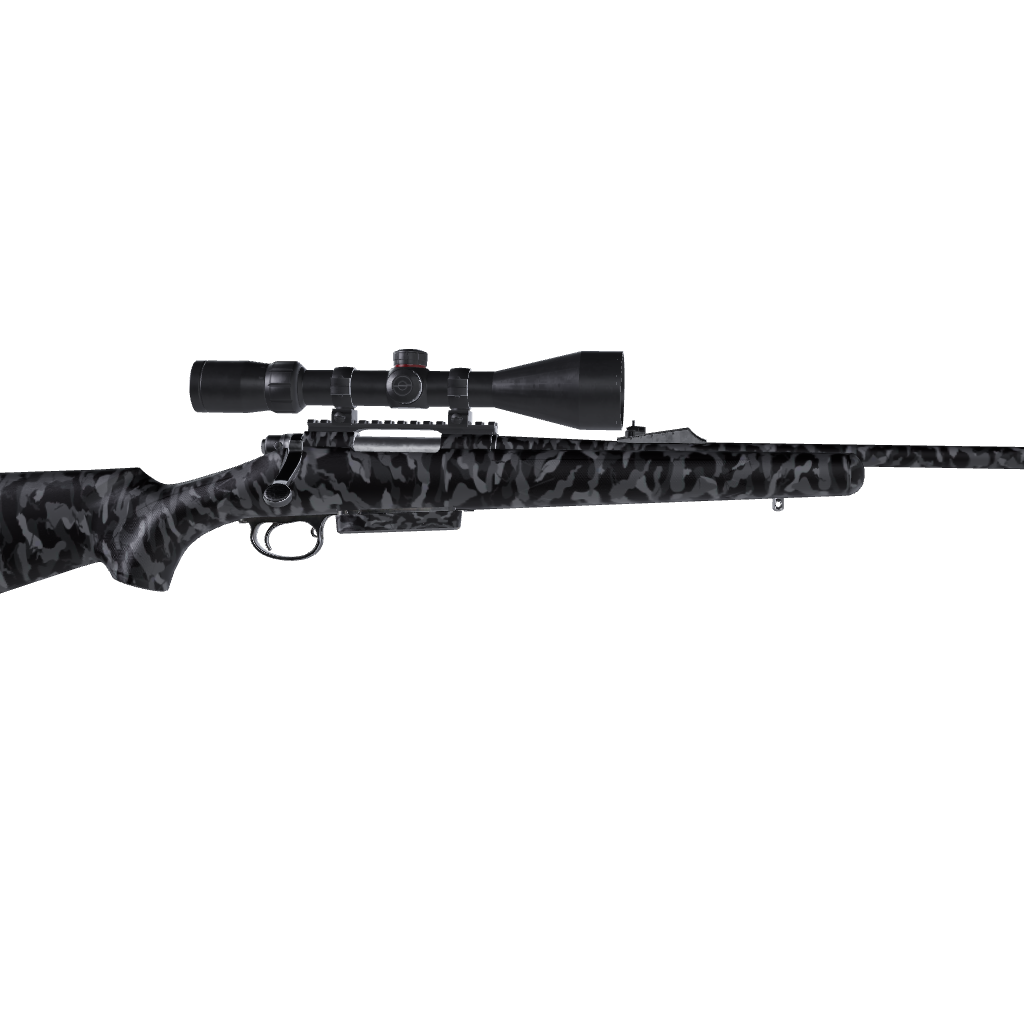 Rifle Ragged Midnight Camo Gun Skin Vinyl Wrap