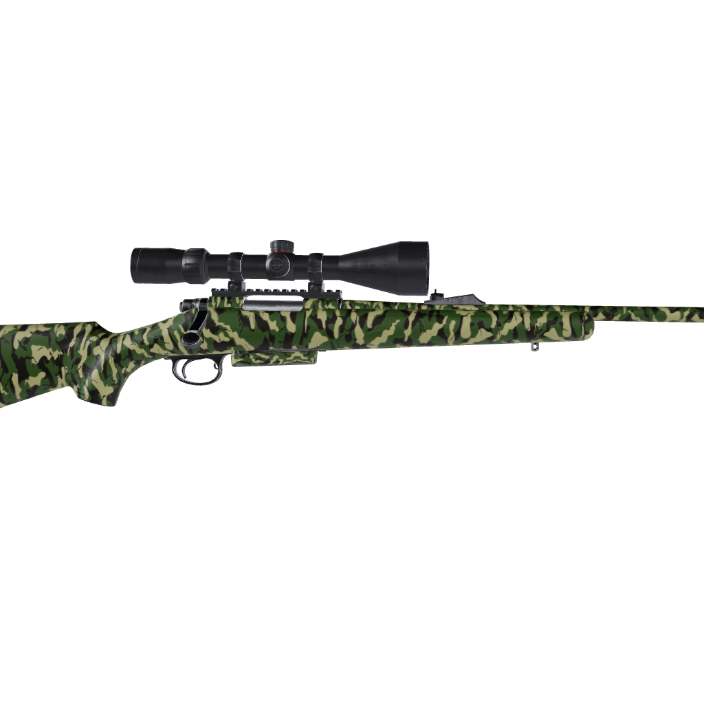 Rifle Ragged Jungle Camo Gun Skin Vinyl Wrap