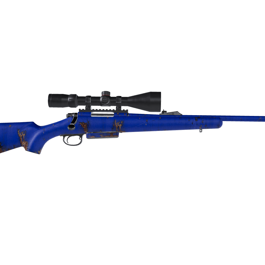 Rifle Rust 3D Royal Blue Gun Skin Vinyl Wrap