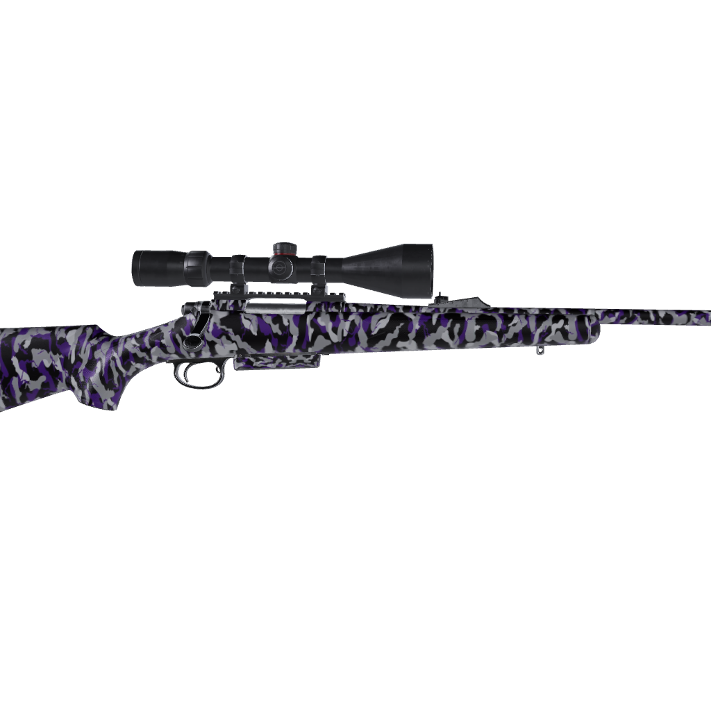 Rifle Ragged Purple Tiger Camo Gun Skin Vinyl Wrap