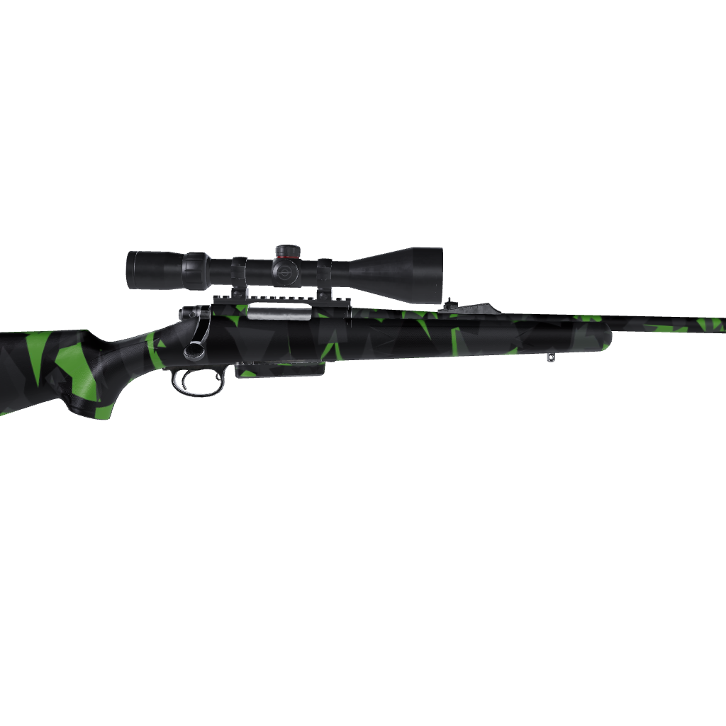 Rifle Shattered Metro Green Camo Gun Skin Vinyl Wrap