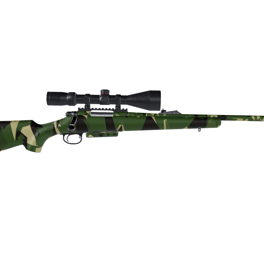 Rifle Shattered Jungle Camo Gun Skin Vinyl Wrap