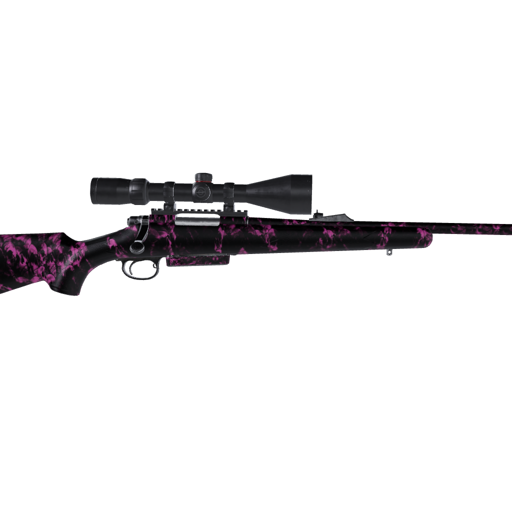 Rifle Skull Pink Gun Skin Vinyl Wrap