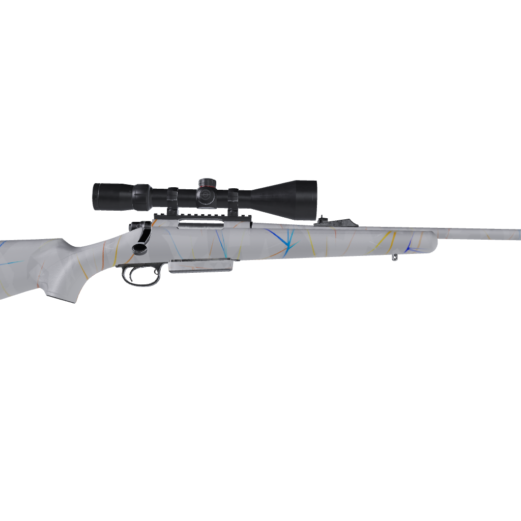 Rifle Shattered Laser Elite White Fire & Ice Gun Skin Vinyl Wrap