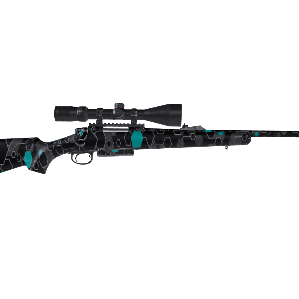 Rifle Hex DNA Tiffany Blue Gun Skin Vinyl Wrap