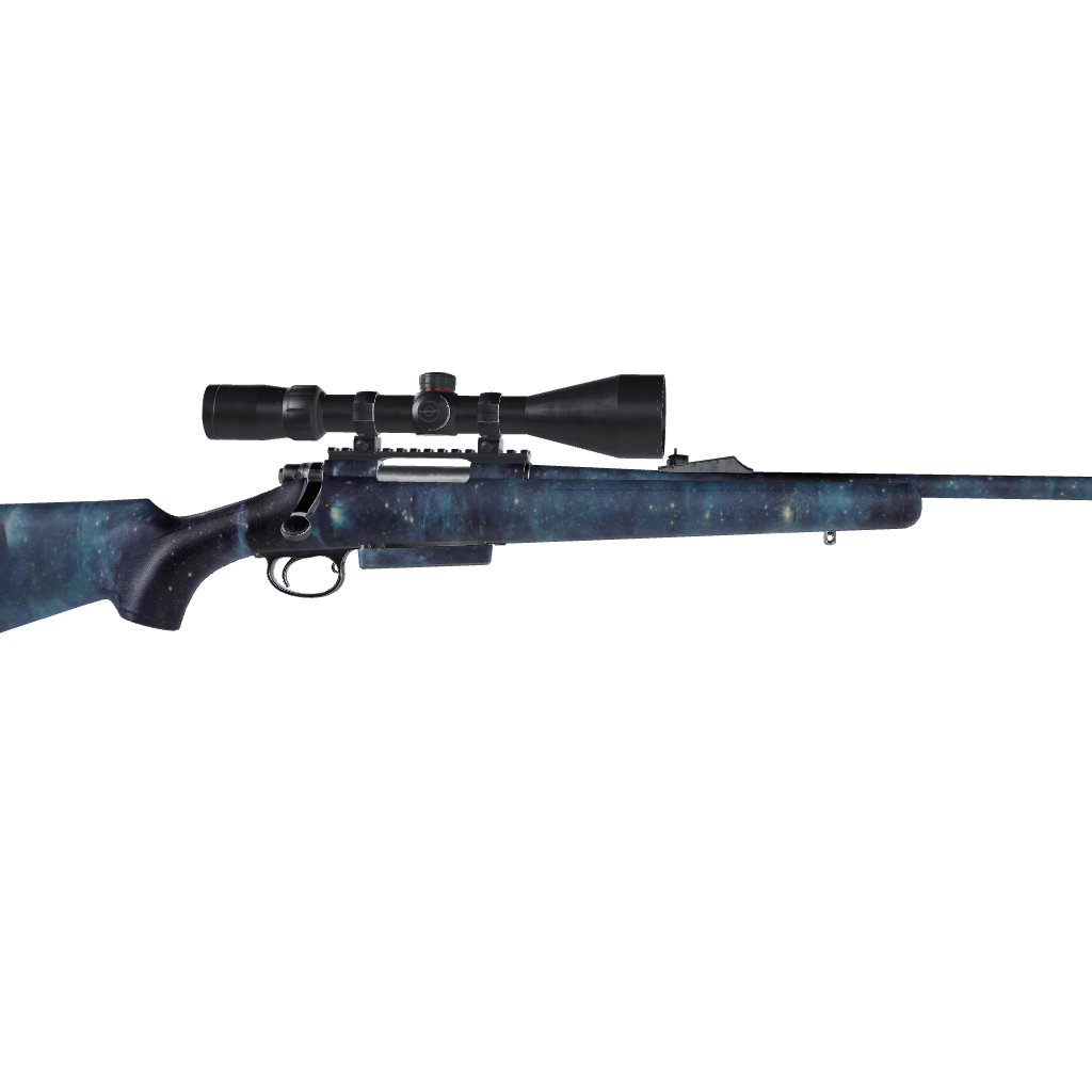 Rifle Galaxy Blue Nebula Gun Skin Vinyl Wrap