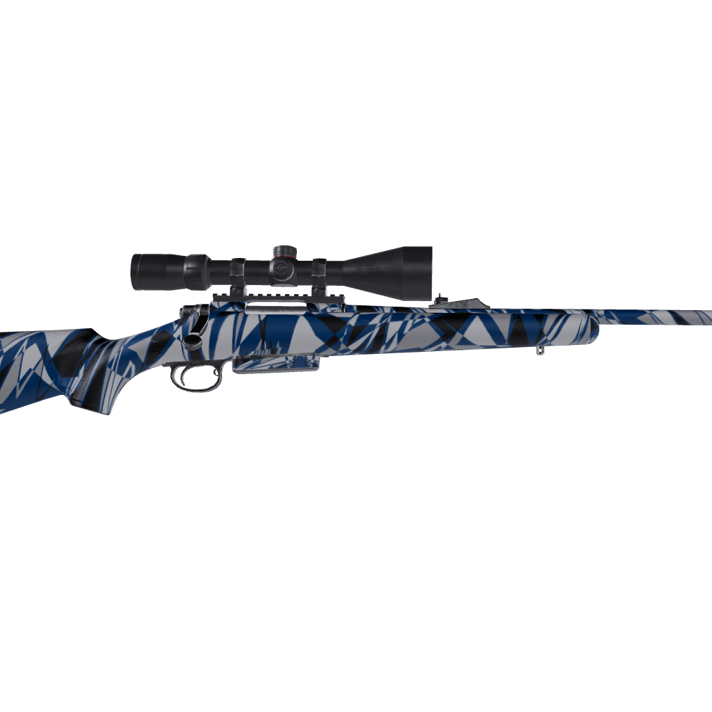 Rifle Sharp Blue Tiger Camo Gun Skin Vinyl Wrap