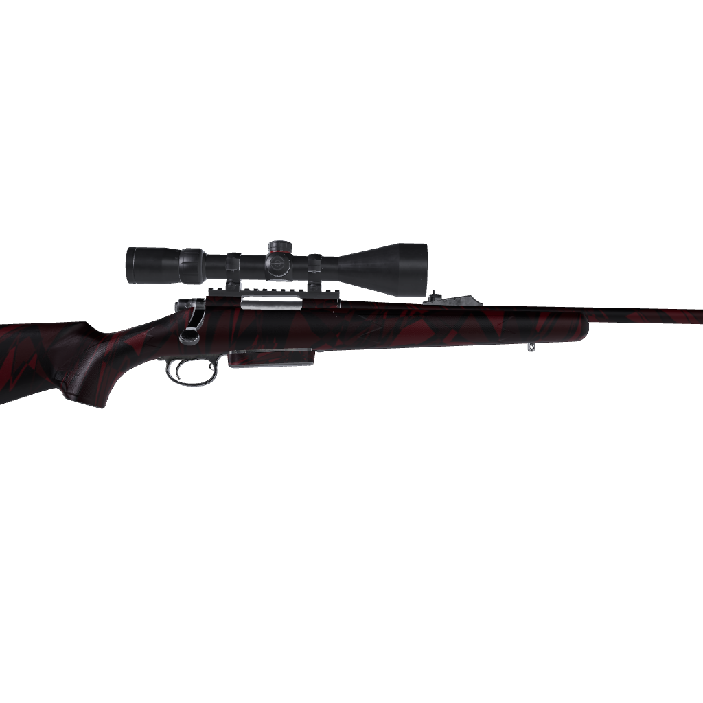 Rifle Sharp Vampire Red Camo Gun Skin Vinyl Wrap