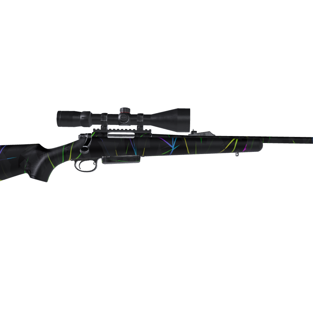 Rifle Shattered Laser Elite Black Volume Gun Skin Vinyl Wrap