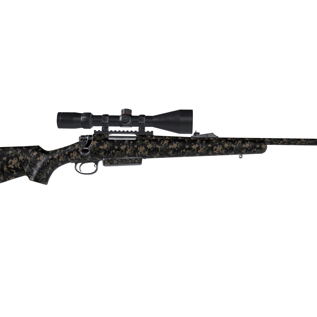 Rifle Classic Militant Charcoal Camo Gun Skin Vinyl Wrap