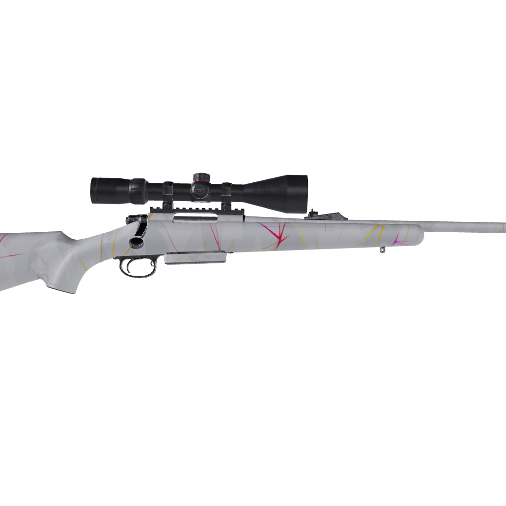 Rifle Shattered Laser Elite White Heat Gun Skin Vinyl Wrap