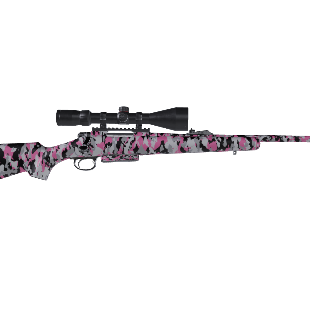 Rifle Cumulus Pink Tiger Camo Gun Skin Vinyl Wrap