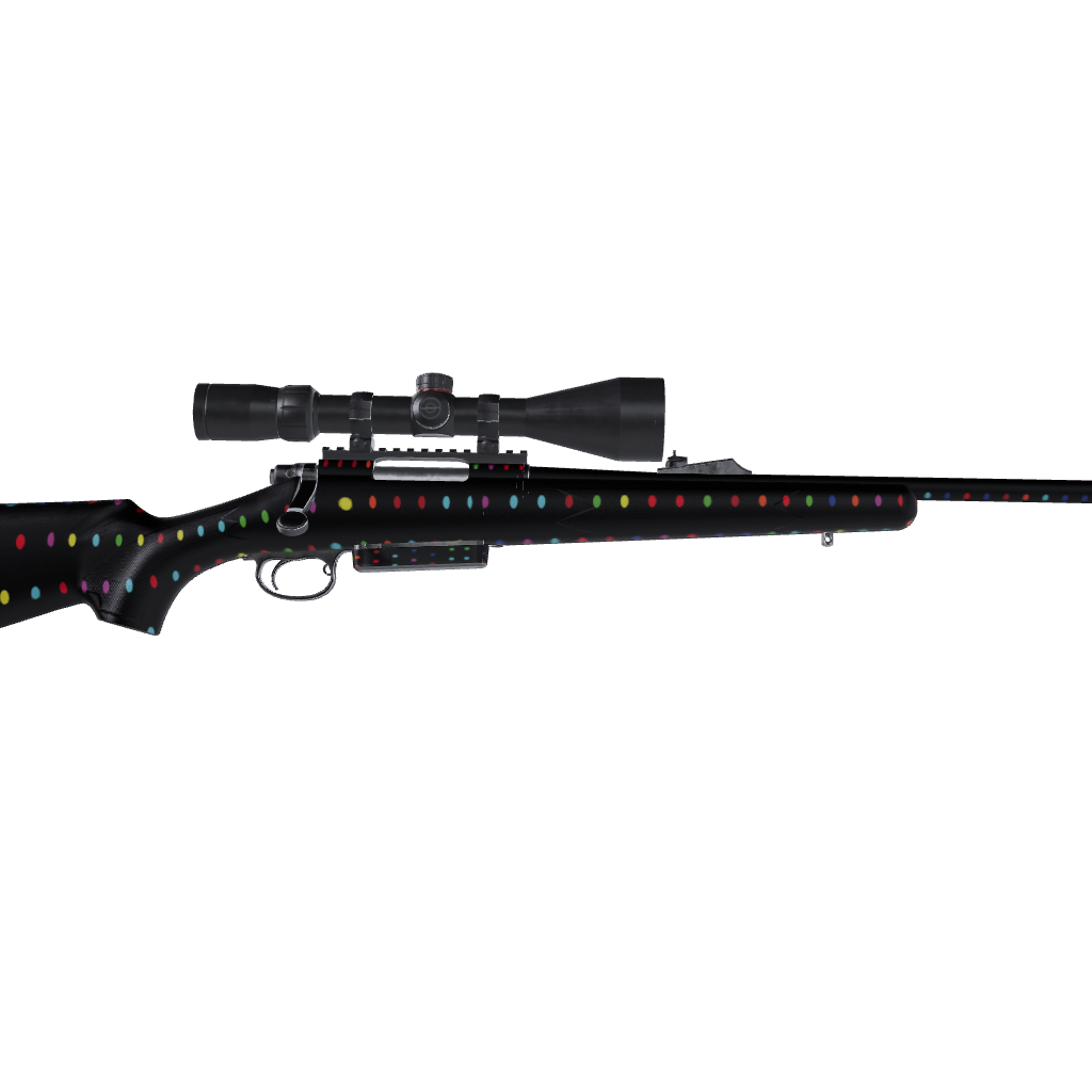 Rifle Dotted Multicolor Gun Skin Vinyl Wrap