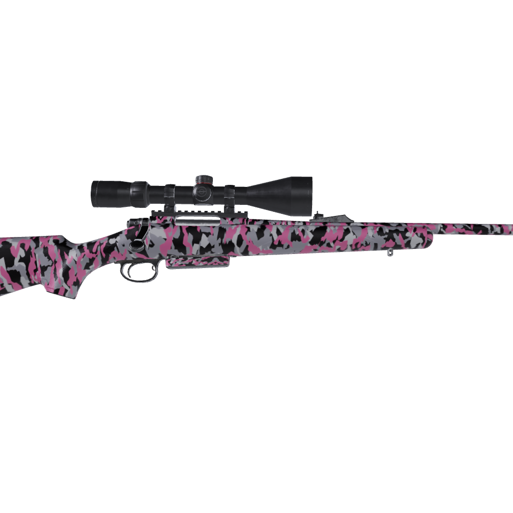 Rifle Erratic Pink Tiger Camo Gun Skin Vinyl Wrap