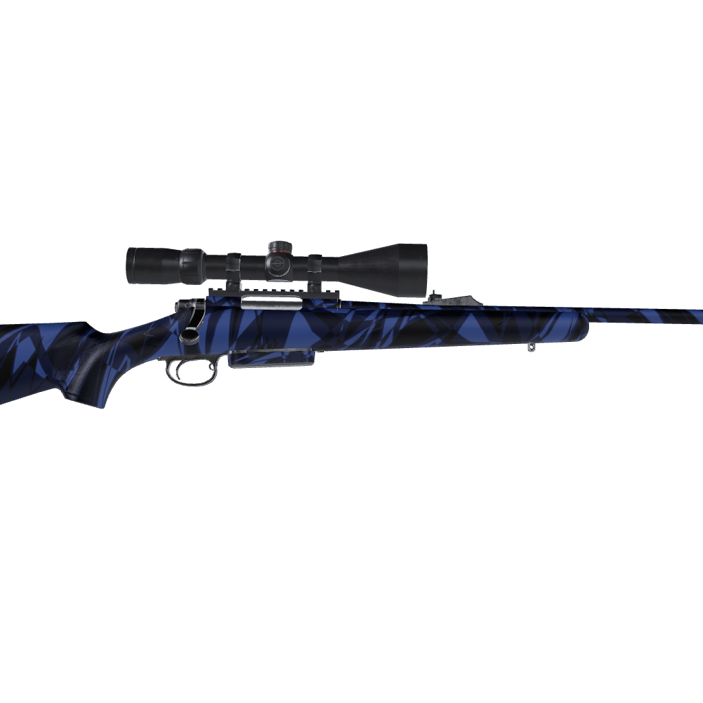 Rifle Sharp Blue Midnight Camo Gun Skin Vinyl Wrap