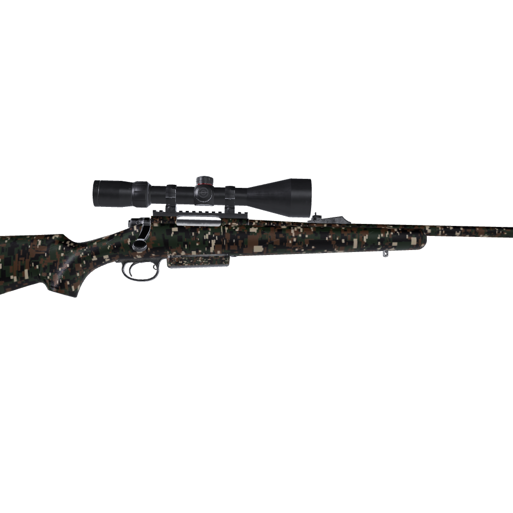 Rifle Digital Woodland Camo Gun Skin Vinyl Wrap