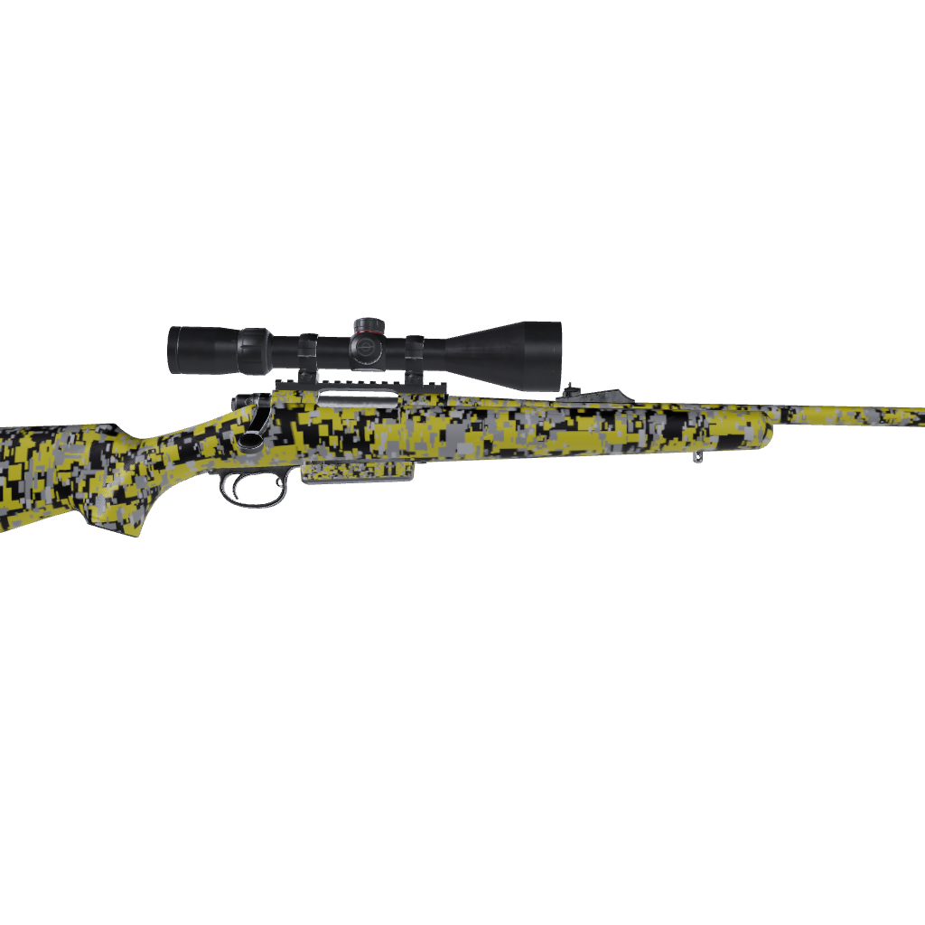 Rifle Digital Yellow Tiger Camo Gun Skin Vinyl Wrap