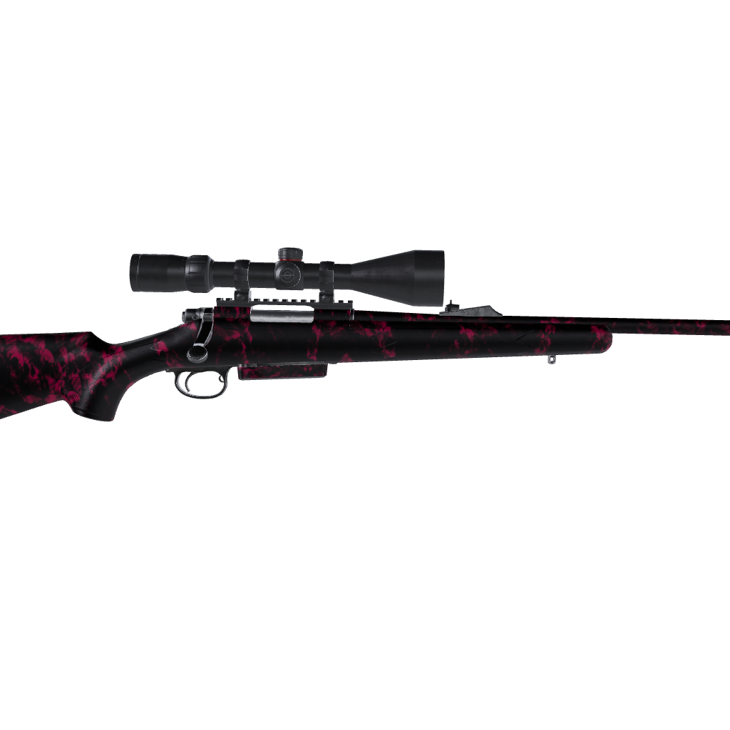 Rifle Skull Magenta Gun Skin Vinyl Wrap