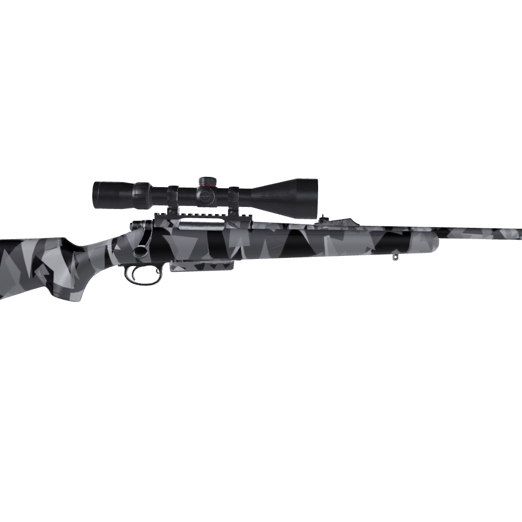 Rifle Shattered Urban Night Camo Gun Skin Vinyl Wrap