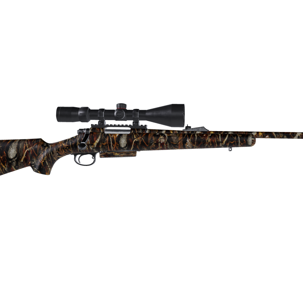 Rifle Nature Burning Voodoo Camo Gun Skin Vinyl Wrap