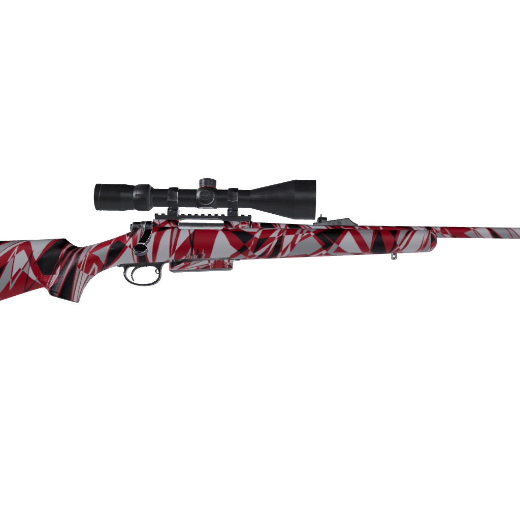 Rifle Sharp Red Tiger Camo Gun Skin Vinyl Wrap