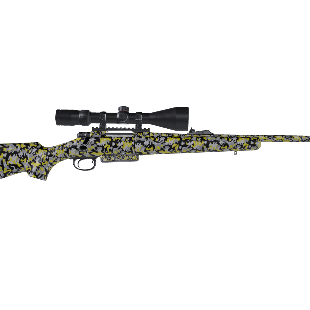 Rifle Classic Yellow Tiger Camo Gun Skin Vinyl Wrap