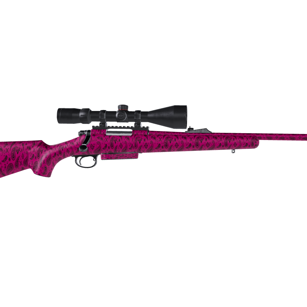 Rifle Bandana Magenta & Black Gun Skin Vinyl Wrap