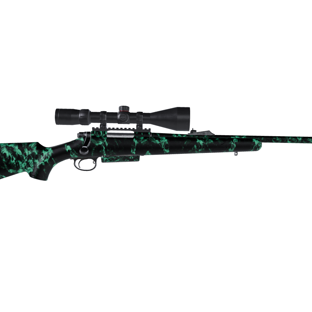 Rifle Skull Aquamarine Gun Skin Vinyl Wrap