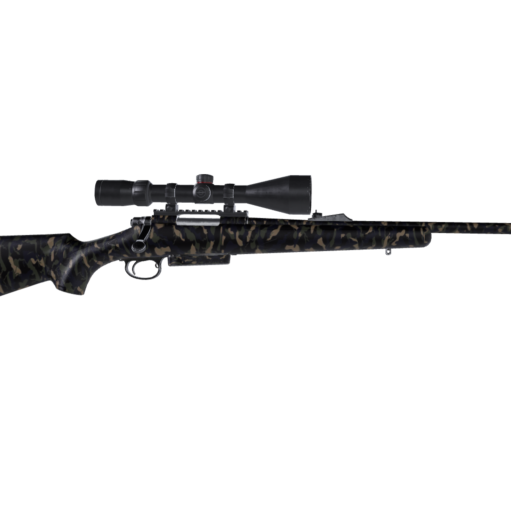 Rifle Ragged Militant Blue Camo Gun Skin Vinyl Wrap