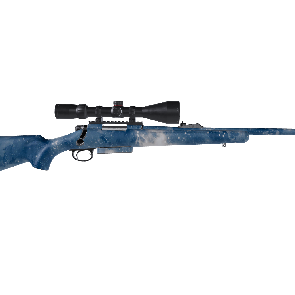 Rifle Galaxy Light Blue Gun Skin Vinyl Wrap