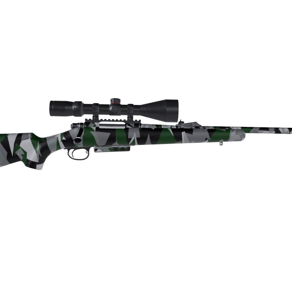 Rifle Shattered Elite White Camo Gun Skin Vinyl Wrap