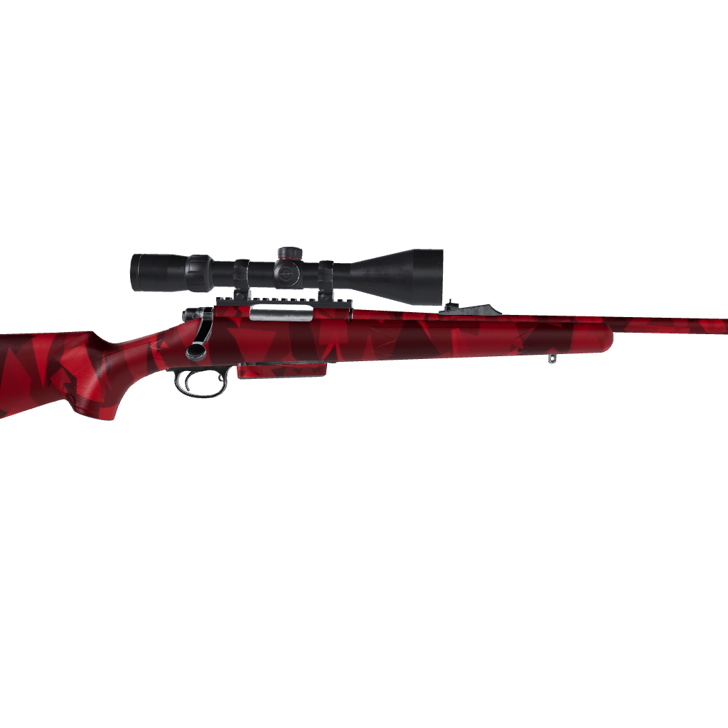 Rifle Shattered Elite Red Camo Gun Skin Vinyl Wrap