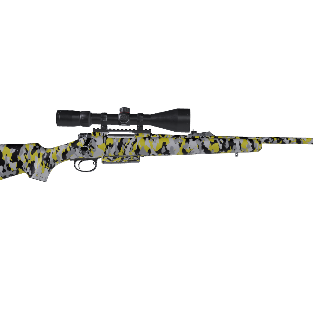 Rifle Cumulus Yellow Tiger Camo Gun Skin Vinyl Wrap