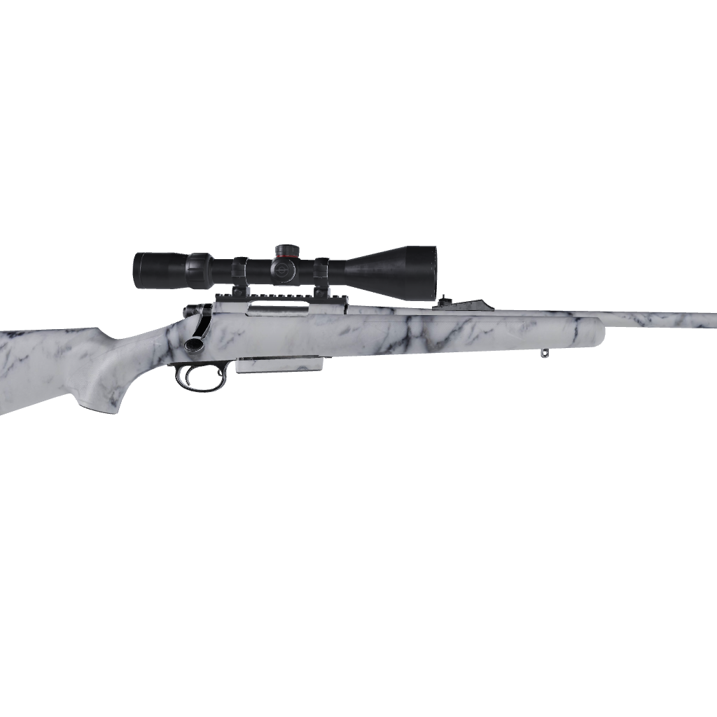 Rifle Stone Bianco Carrara Marble Gun Skin Vinyl Wrap