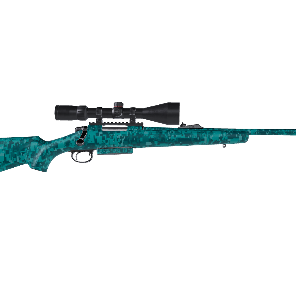 Rifle Digital Elite Tiffany Blue Camo Gun Skin Vinyl Wrap