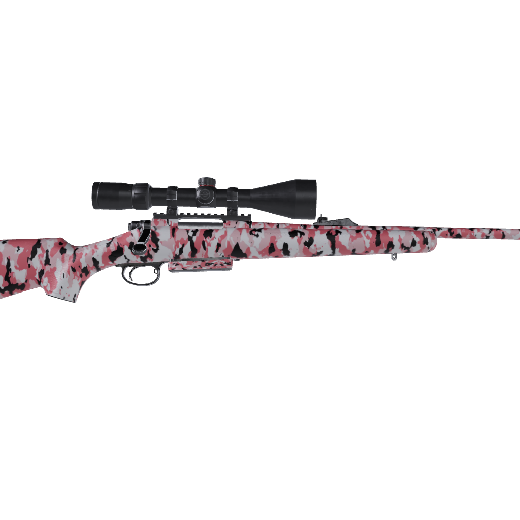 Rifle Cumulus Pink Camo Gun Skin Vinyl Wrap