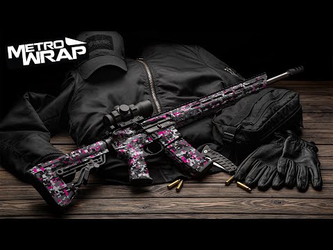 AR 15 Digital Militant Copper Camo Gun Skin Vinyl Wrap