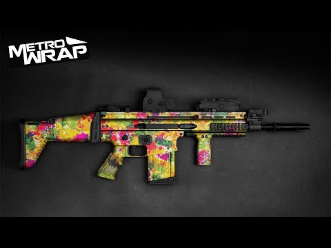 Tactical Tie Dye Flower Child Gun Skin Vinyl Wrap