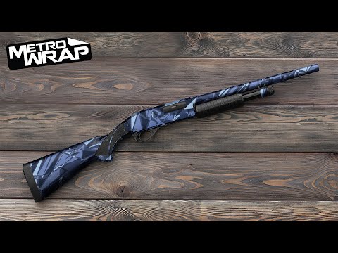 Shotgun Sharp Navy Camo Gun Skin Vinyl Wrap