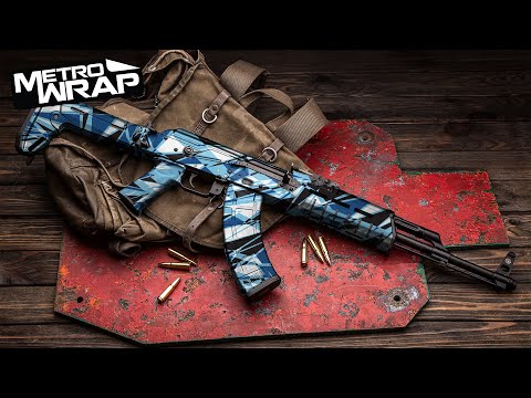 AK 47 Sharp Army Dark Green Camo Gun Skin Vinyl Wrap