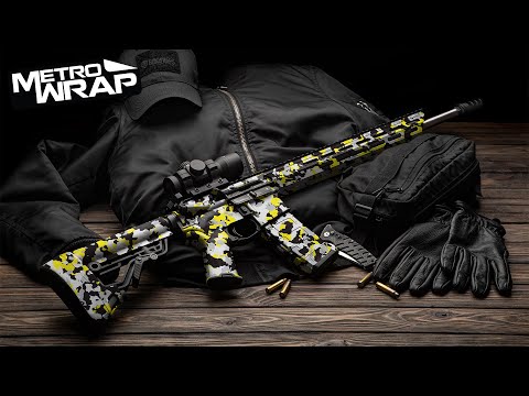 AR 15 Cumulus Midnight Camo Gun Skin Vinyl Wrap