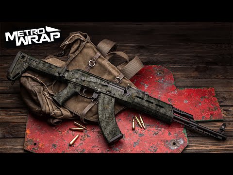 AK 47 Nature Woodland Camo Gun Skin Vinyl Wrap