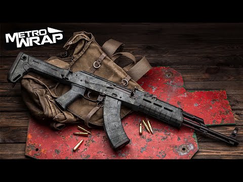 AK 47 Stone Giallo Fiorito Granite Gun Skin Vinyl Wrap